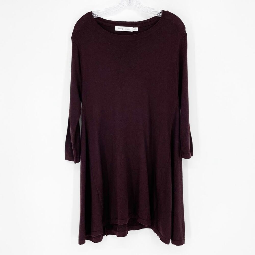 Bishop + Young Burgundy Knit Sweater Dress Size Medium